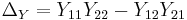 \Delta_Y = Y_{11} Y_{22} - Y_{12} Y_{21} \,