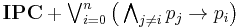 \textstyle\mathbf{IPC}%2B\bigvee_{i=0}^n\bigl(\bigwedge_{j\ne i}p_j\to p_i\bigr)