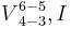 V{}^{6-5}_{4-3}, I