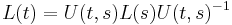 L(t)=U(t,s) L(s) U(t,s)^{-1}