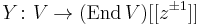 Y \colon V \to (\operatorname{End}\, V)[[z^{\pm 1}]]