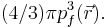 (4/3)\pi p_f^3(\vec{r}).\ 