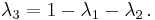 \lambda_3=1-\lambda_1-\lambda_2\, .