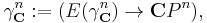 \gamma^n_{\mathbf{C}}:=(E(\gamma^n_{\mathbf{C}})\to\mathbf{C}P^n),