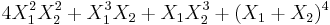 4 X_1^2X_2^2 %2BX_1^3X_2 %2B X_1X_2^3 %2B(X_1%2BX_2)^4