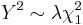 Y^2\sim\lambda\chi_1^2