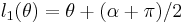 l_1(\theta) = \theta %2B (\alpha %2B \pi)/2