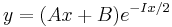 y = (Ax %2B B)e^{-Ix/2}\,\!