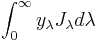 \int^\infin_0 y_\lambda J_\lambda d\lambda