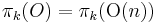 \pi_k(O) = \pi_k(\mbox{O}(n))