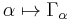 \alpha\mapsto\Gamma_\alpha