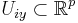 U_{iy}\subset\mathbb{R}^p