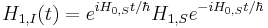 H_{1,I}(t) = e^{i H_{0,S} t / \hbar} H_{1,S} e^{-i H_{0,S} t / \hbar}