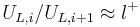 U_{L, i}/U_{L, i%2B1} \approx l^%2B