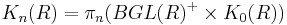  K_n(R) = \pi_n(BGL(R)^%2B\times K_0(R)) 