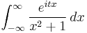 \int_{-\infty}^\infty {e^{itx} \over x^2%2B1}\,dx