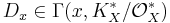 D_x \in \Gamma (x, K^*_X/\mathcal O^*_X)