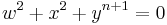 w^2%2Bx^2%2By^{n%2B1}=0