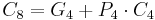 C_{8} = G_{4} %2B P_{4} \cdot C_{4}