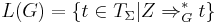 L(G) = \{ t \in T_\Sigma | Z \Rightarrow_G^* t\}