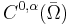 C^{0,\alpha}(\bar{\Omega})