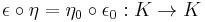 \epsilon \circ \eta = \eta_0 \circ \epsilon_0�: K \to K