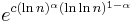 e^{c(\ln n)^\alpha(\ln\ln n)^{1-\alpha}}