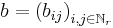 b = {(b_{ij})}_{i, j \in \mathbb{N}_r}