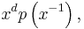 x^d p\left(x^{-1}\right),