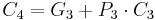 C_4 = G_3 %2B P_3 \cdot C_3