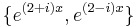 \{e^{(2%2Bi)x},e^{(2-i)x}\}