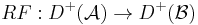 RF: D^%2B(\mathcal A) \rightarrow D^%2B(\mathcal B)