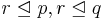 r\trianglelefteq p, r\trianglelefteq q