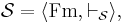 \mathcal{S}=\langle{\rm Fm},
\vdash_{\mathcal{S}}\rangle,