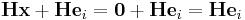  \mathbf{Hx} %2B \mathbf{He}_i = \mathbf{0} %2B \mathbf{He}_i = \mathbf{He}_i