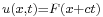 \scriptstyle u(x,t) = F(x%2Bct)