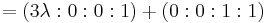  = (3 \lambda�: 0�: 0�: 1) %2B (0:0:1:1) \ 