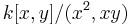 k[x,y]/(x^2,xy)