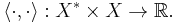 \langle \cdot , \cdot \rangle�: X^{*} \times X \to \mathbb{R}.