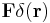 \mathbf{F}\delta(\mathbf{r})