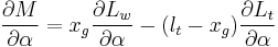 \frac{\partial M}{\partial \alpha}=x_g\frac{\partial L_w}{\partial \alpha}-(l_t-x_g)\frac{\partial L_t}{\partial \alpha} 