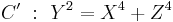 C'\ �:\  Y^2 = X^4 %2B Z^4