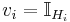  v_i = \mathbb{I}_{ H_i } 