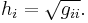 h_i=\sqrt{g_{ii}}.