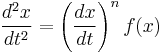 \frac{d^2 x}{d t^2} = \left(\frac{d x}{d t}\right)^n f(x)