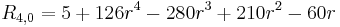 R_{4,0} = 5%2B126 r^4-280 r^3%2B210 r^2-60 r