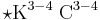 \star \mathrm{K}^{3-4} \; \mathrm{C}^{3-4}