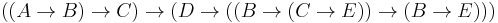 ((A\to B)\to C)\to(D\to((B\to(C\to E))\to(B\to E)))