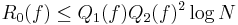 R_0(f) \leq Q_1(f)Q_2(f)^2 \log N