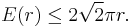 E(r)\leq 2\sqrt{2}\pi r.